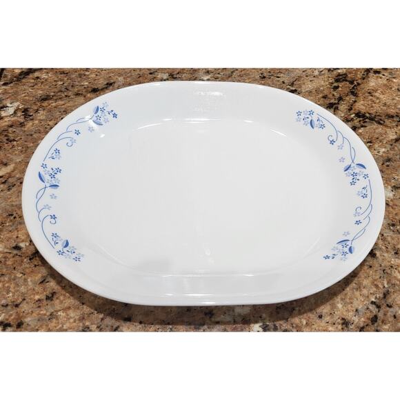 Corelle Provincial Blue Platter 12 1/4" Meat Platter Vintage - Picture 1 of 11